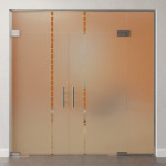 Bild von Algo Motiv klar 2-flg. Glaspendeltür mit einem Seitenteil und Oberlicht DORMA Mundus BTS Variante 11 - Erkelenz