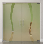 Bild von Bergamo Motiv klar 2-flg. Glaspendeltür DORMA Mundus BTS Variante 4 - Erkelenz
