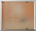 Bild von Atessa Motiv klar 2-flg. Glaspendeltür mit festem Seitenteil DORMA Mundus BTS Variante 5 - Erkelenz