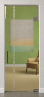 Bild von Algo Motiv matt Glaspendeltür mit Oberlicht DORMA Mundus BTS Variante 7 - Erkelenz