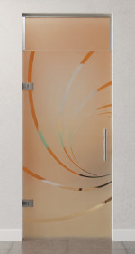 Bild von Cristall Motiv klar Glaspendeltür mit Oberlicht DORMA Tensor Variante 1 - Erkelenz