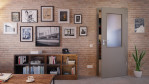 Front-Milieuansicht von Hygge Grau RAL 7037 LA 7 Mattlack Basic Innentür - Huga