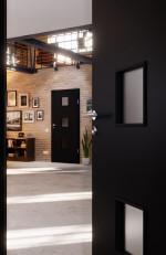 Detail-Milieuansicht von Anthrazit RAL 7016 LA 10 Mattlack Basic Innentür - Huga