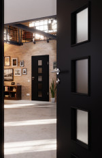 Detail-Milieuansicht von Anthrazit RAL 7016 LA 5 Mattlack Basic Innentür - Huga