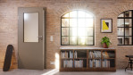 Detail-Milieuansicht von Hygge Grau RAL 7037 LA 7 Mattlack Basic Innentür - Huga