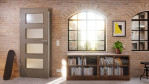 Detail-Milieuansicht von Hygge Grau RAL 7037 LA 9 Mattlack Basic Innentür - Huga