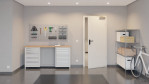 Front-Milieuansicht von GARANT Rauchschutztür Milano M3/2 Weißlack 