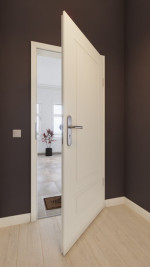 Front-Milieuansicht von GARANT Wohnungseingangstür Milano M2/1 Weißlack 