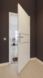 Front-Milieuansicht von GARANT Wohnungseingangstür Corona 832 Weiß Struktur Premium CePaL