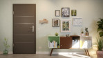 Front-Milieuansicht von GARANT Wohnungseingangstür Corona 833 Ebony CePaL