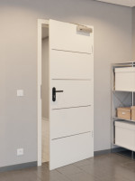 CloseUp-Milieuansicht von GARANT Rauchschutztür Aura 830 Weißlack