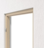 Detailansicht von GARANT Blockrahmen für Schallschutztüren Authentic Sand CePaL mit runder Kante