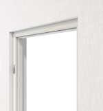 Detailansicht von GARANT Blockrahmen für Wohnungseingangstüren Weiß Struktur Premium CePaL mit runder Kante