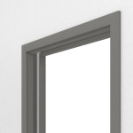 Detailansicht von GARANT Schiebetürsystem in der Wand laufend Matt Staubgrau 7037 G-TEC