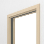 Detailansicht von GARANT Schiebetürsystem in der Wand laufend Authentic Sand CePaL