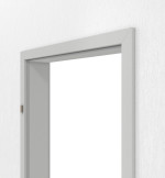 Detailansicht von GARANT Zarge für Rauchschutztüren D92-60 Dove Grey Resopal mit eckiger Kante