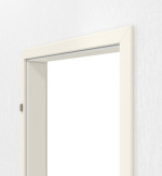 Detailansicht der Zarge von GARANT Wohnungseingangstür-Set Weißlack RAL 9010 CePaL mit Zarge und Beschlag