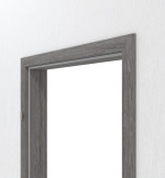 Detailansicht der Zarge von CLASSEN Wohnungseingangstür-Set Grigio Eiche CPL 4.1 mit Zarge und Beschlag