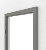 Detailansicht von GARANT Blendrahmen Matt Staubgrau 7037 G-TEC mit runder Kante