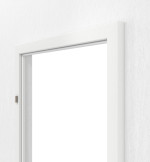 Detailansicht von GARANT Blendrahmen für Wohnungseingangstüren Matt Weißlack 9016 G-TEC mit runder Kante