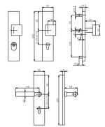 Technische Zeichnung Sicura Alaska Square-LS/LS - Südmetall