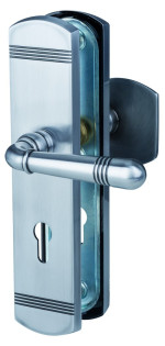 Sicura Scarlet-LS/LS Stahlgrau-sat. Schutzbeschlag für Haustüren mit Zylinderabdeckung - Südmetall