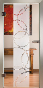 Circles Glastür Piktura Loft - Sandstrahldesign