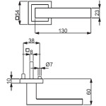 Technische Zeichnung Canto Square-R - Südmetall