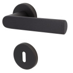 Bild von SÜDMETALL Türgriff Korsika - R Schwarzstahl-Optik Top Speed