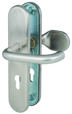 Sicura Paula-LS/LS Edelstahl-sat. Schutzbeschlag für Haustüren mit Zylinderabdeckung - Südmetall