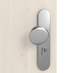 Detailansicht der Oberfläche von GARANT Wohnungseingangstür Authentic Perl GCK08 mit Lichtausschnitt LA-10