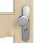 Detailansicht der Oberfläche von GARANT Wohnungseingangstür Authentic Sand CePaL mit Lichtausschnitt LA-11