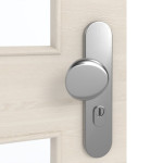 Detailansicht der Oberfläche von GARANT Wohnungseingangstür Quer Authentic Perl GCK08 mit Lichtausschnitt LA-11
