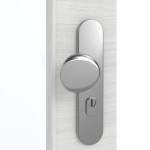 Detailansicht der Oberfläche von GARANT Wohnungseingangstür Quer Authentic Grigio CePaL mit Lichtausschnitt LA-2