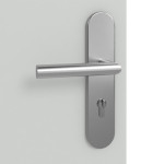 Detailansicht der Oberfläche von Groove 15 ProLine Lack Grau RAL 7035 Wohnungseingangstür - Hörmann