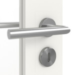 Detailansicht der Oberfläche von Coso 35 LA-03 Weißlack RAL 9016 Premium Doppelflügeltür inkl. Zarge