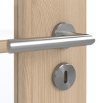Detailansicht der Oberfläche von GARANT Doppelflügeltür inkl. Zarge Authentic Achat CPL mit Lichtausschnitt LA-2 Sprosse SP1