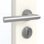 Detailansicht der Oberfläche von GARANT Doppelflügeltür inkl. Zarge 0105-60 Pearl White CPL mit Lichtausschnitt LA-3