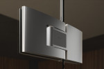 Pendeltürband von Bahia Motiv matt 2-flg. Glaspendeltür mit zwei festen Seitenteilen und Oberlicht DORMA Tensor Variante 6 - Erkelenz