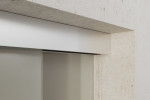 Detailansicht von Selina Motiv klar Glasschiebetür mit festem Seitenteil Sigma Flexible Variante 1 - Erkelenz