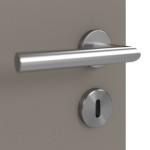 Detailansicht der Oberfläche von Taupe RAL 7048 LA 14 Basic Lack Innentür - Huga