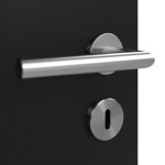 Detailansicht der Oberfläche von Schwarz RAL 9005 LA 6 Raute Mattlack Basic Innentür - Huga