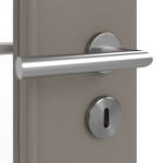 Detailansicht der Oberfläche von Taupe RAL 7048 LA 8 Basic Lack Innentür - Huga