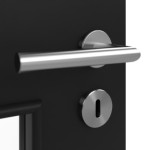 Detailansicht der Oberfläche von Schwarz RAL 9005 LA 9 Mattlack Basic Innentür - Huga