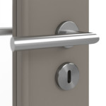 Detailansicht der Oberfläche von Taupe RAL 7048 DIN-LA Basic Lack Innentür - Huga