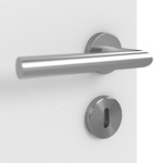 Detailansicht der Oberfläche von HUGA Innentür-Set Weiß Bütte Basic Durat stumpfeinschlagend mit Zarge und Drücker