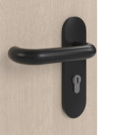 Detailansicht der Oberfläche von GARANT Rauchschutztür Authentic Akazie GCK08 mit Lichtausschnitt LA-12