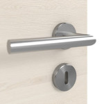Detailansicht der Oberfläche von GARANT Schallschutztür Quer Authentic Perl GCK08 mit Lichtausschnitt LA-13