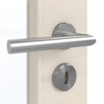 Detailansicht der Oberfläche von GARANT Schallschutztür Quer Authentic Perl GCK08 mit Lichtausschnitt LA-3