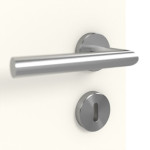 Detailansicht der Oberfläche von GARANT Schallschutztür 0105-60 Pearl White CePaL mit Lichtausschnitt LA-4 bandseitig